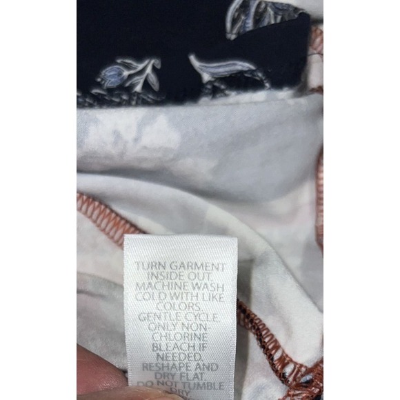 J. Jill Wearever Collection Womens Rust Blue Floral Shift Midi Dress XL Petite - Picture 9 of 9